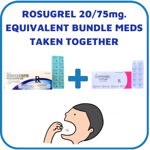 ROSUGREL Clopidogrel + Rosuvastatin 75mg/20mg  Tablet x 1