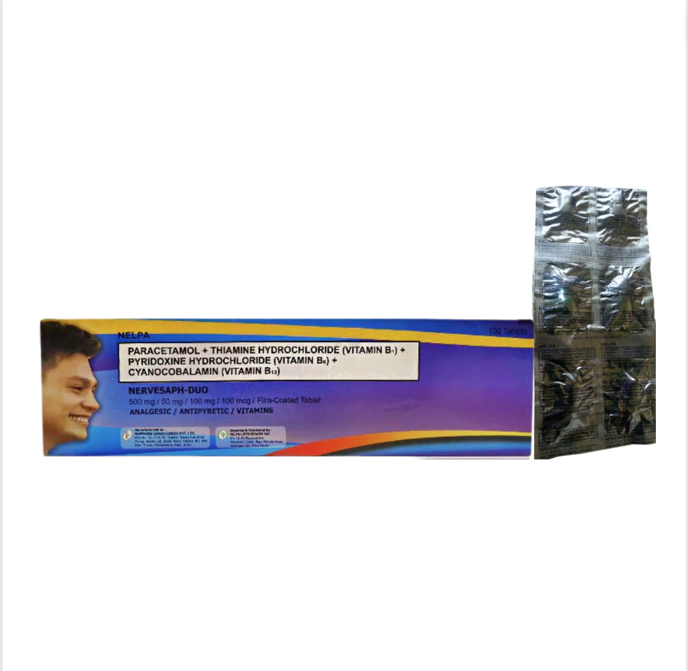Paracetamol + Vitamin B Complex 500mg/100mg/50mg/100mcg Tablet x 30s Monthly Dose