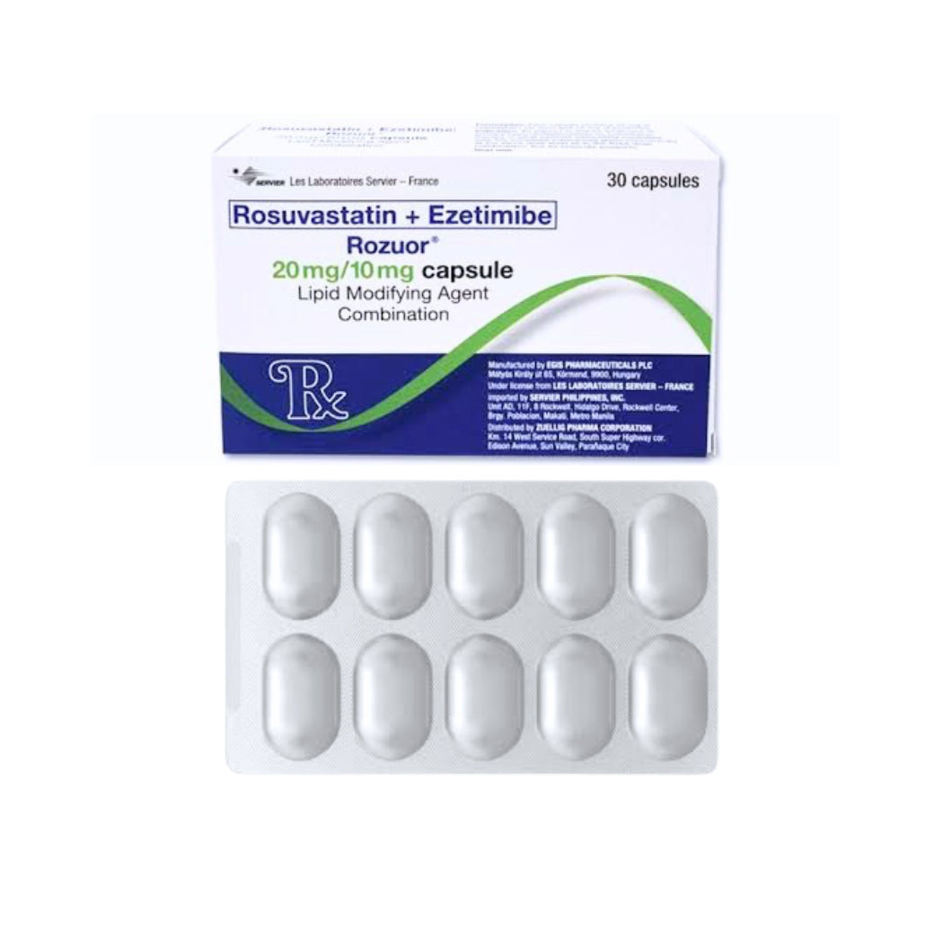 ROZOUR Ezetimibe + Rosuvastatin 10mg/20mg Tablet x 1