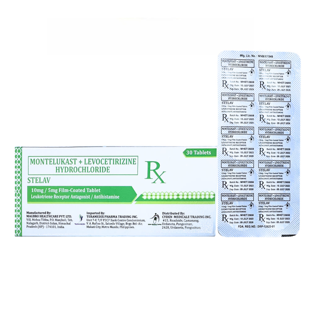 ZYKAST (Levocetirizine + Montelukast) 5mg./10mg.Tablet x 1