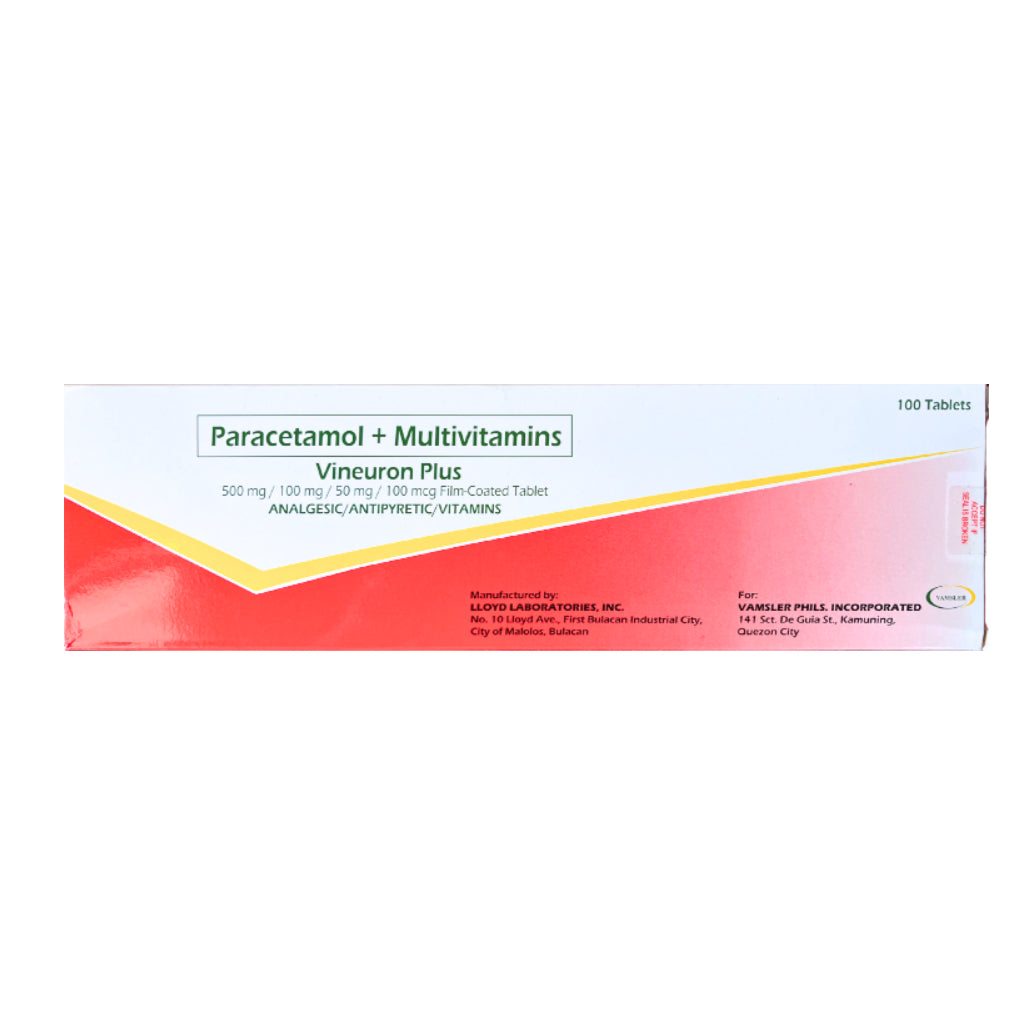 Paracetamol + Vitamin B Complex 500mg/100mg/50mg/100mcg Tablet x 1