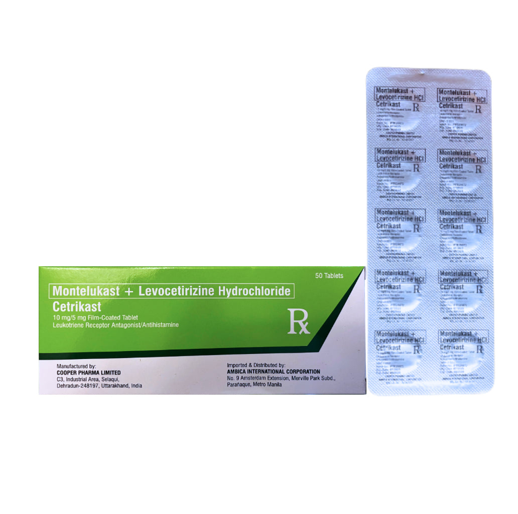 ZYKAST (Levocetirizine + Montelukast) 5mg./10mg.Tablet x 1