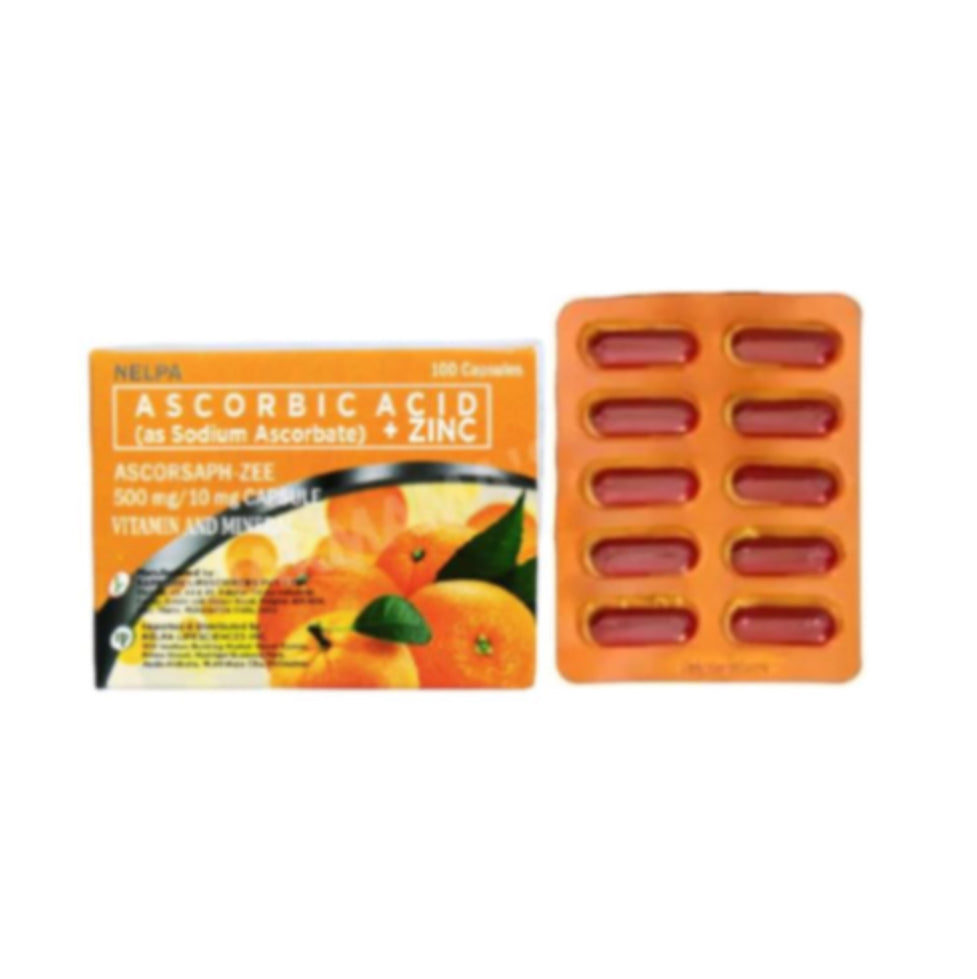 Sodium Ascorbate Vitamin C + Zinc 500mg/10mg Capsule x 30 Monthly Maintenance Dose (Immunpro Equivalent Brand)
