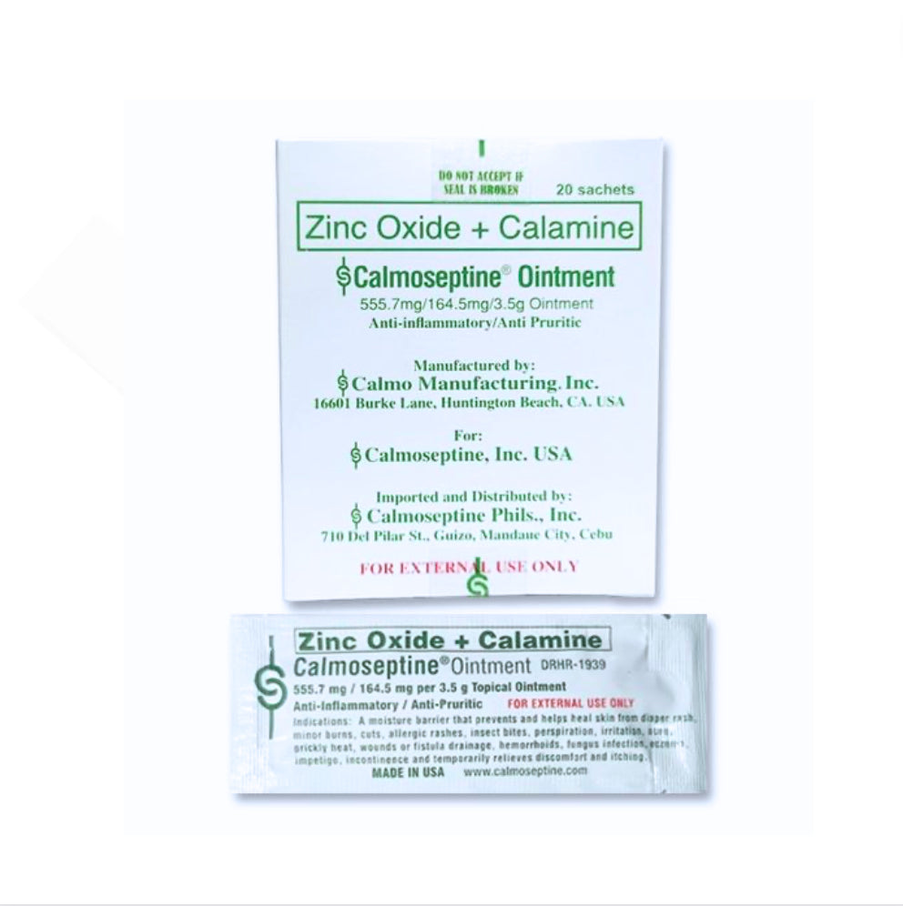 CALMOSEPTINE Calamine+Zinc Oxide 555.7mg/164.5mg 3.5mg Sachet x 1