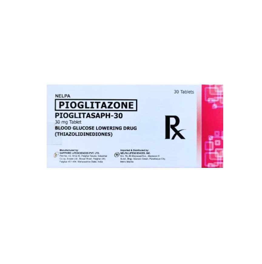 Pioglitazone 30mg Tablet x 30 Monthly Maintenance Dose