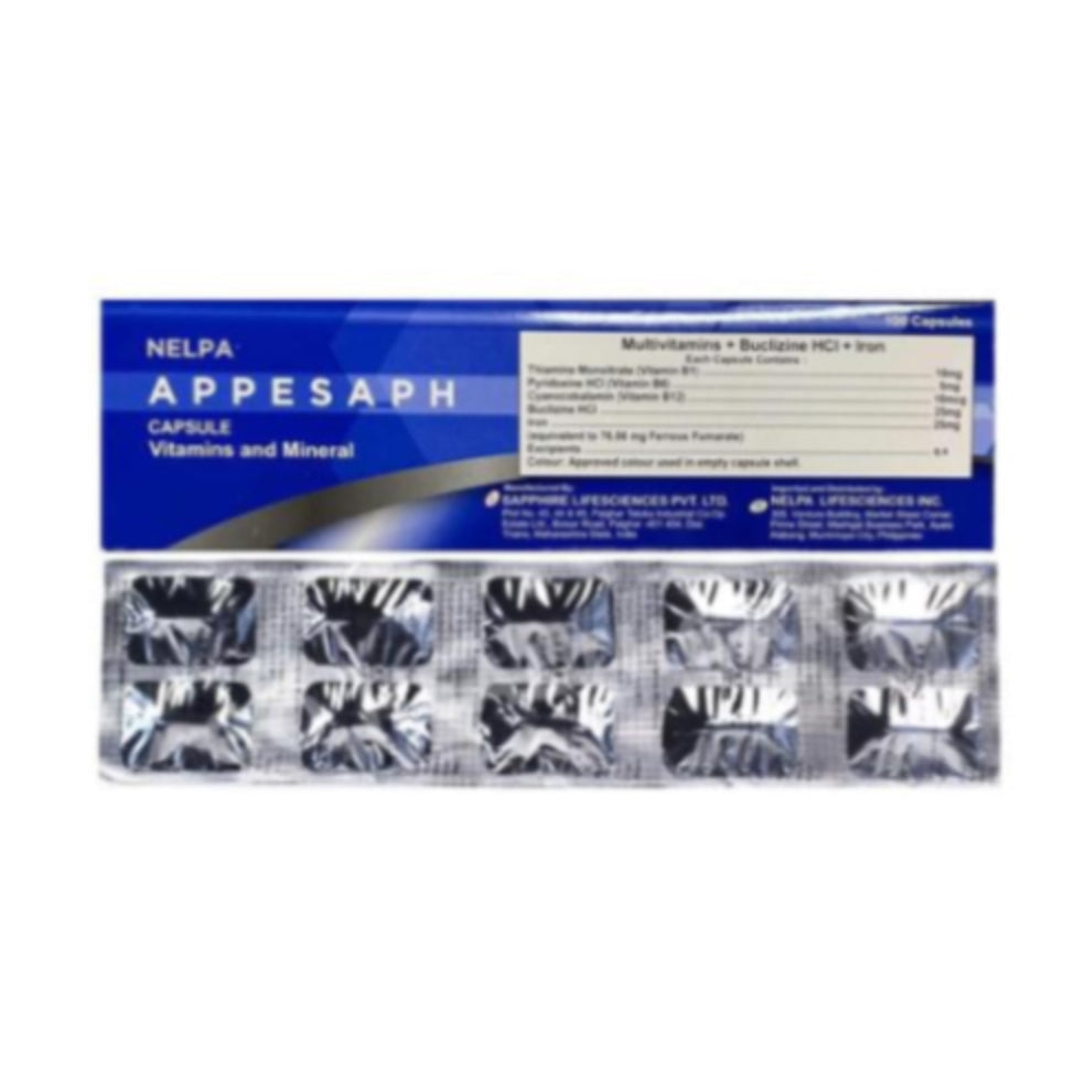 Vitamins B Complex + Buclizine + Iron Capsule x 1