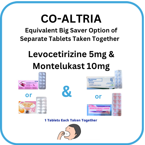 Co-Altria (Levocetirizine + Montelukast) 5mg./10mg.Tablet x 1