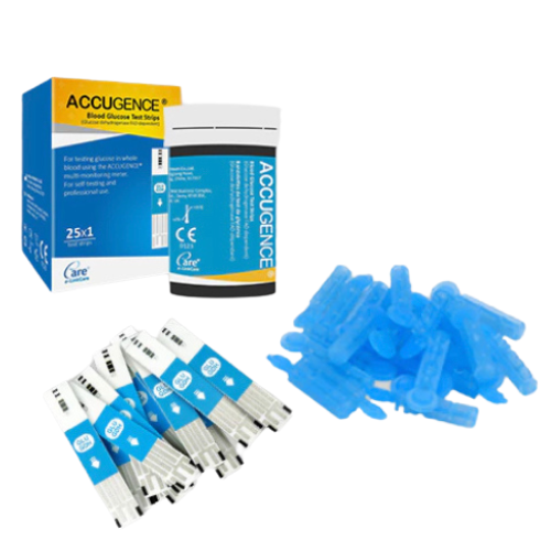 ACCUGENCE PLUS Multi Monitoring Meter 4in1 Test (Blood Glucose, Ketone Uric Acid, Hemoglobin) Set