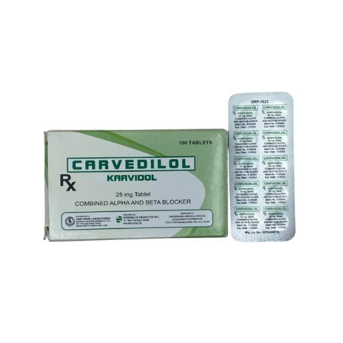 Carvedilol 25mg Tablet x 30 Monthly Maintenance Dose