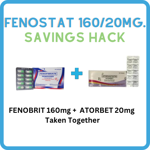 FENOSTAT Fenofibrate + Atorvastatin 160mg/20mg Tablet x 1