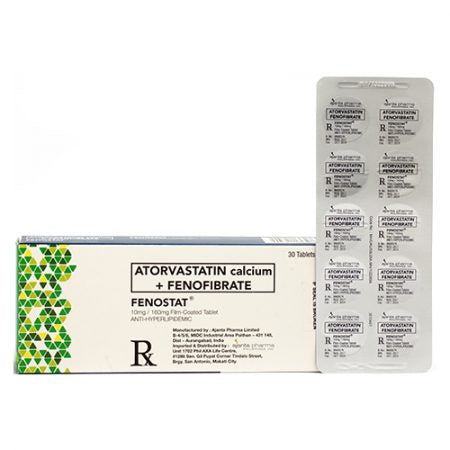 FENOSTAT  Fenofibrate + Atorvastatin 160mg/10mg Tablet x 1