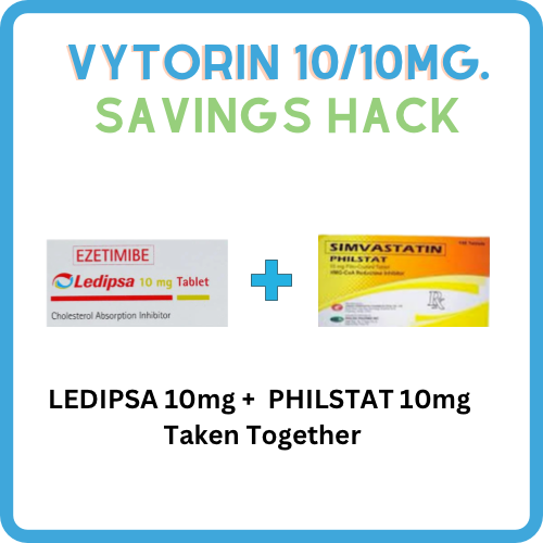 VYTORIN Ezetimibe + Simvastatin 10mg/10mg Tablet x 1
