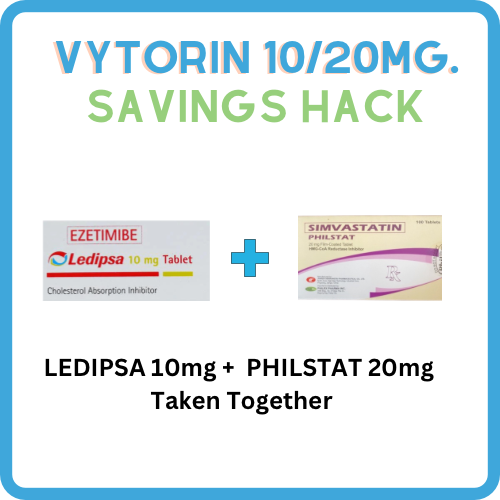 VYTORIN Ezetimibe + Simvastatin 10mg/20mg Tablet x 1