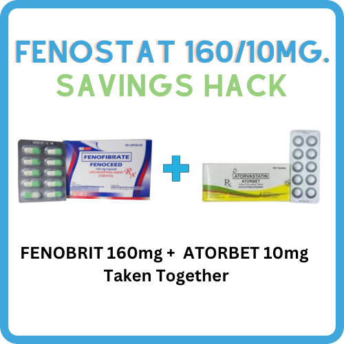 FENOSTAT Fenofibrate + Atorvastatin 160mg/10mg Tablet x 1