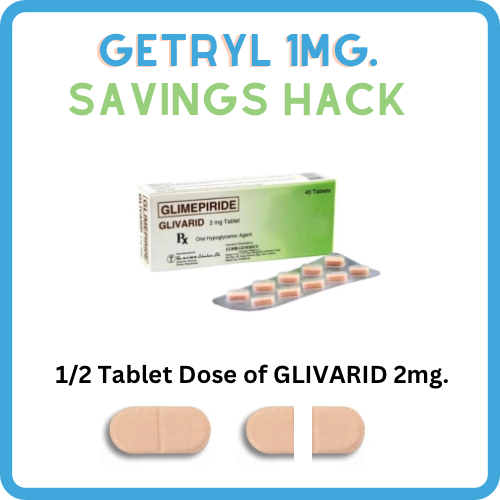 GETRYL Glimeperide 1mg Tablet x 1