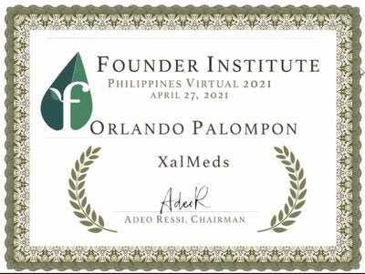XALMEDS GRADUATE FROM FOUNDER INSTITUTE PHILIPPINES VIRTUAL COHORT 2021
