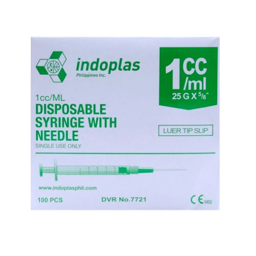 Disposable Syringe with Needle 1ml. ( 1cc)  x 1 piece