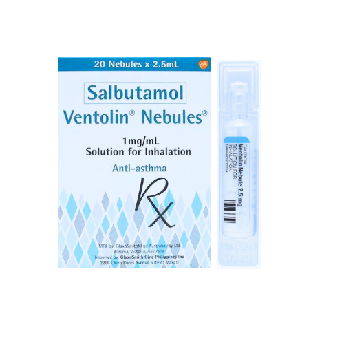 VENTOLIN Salbutamol 2 mg/mL, 2.5 mL (unit dose) Nebule