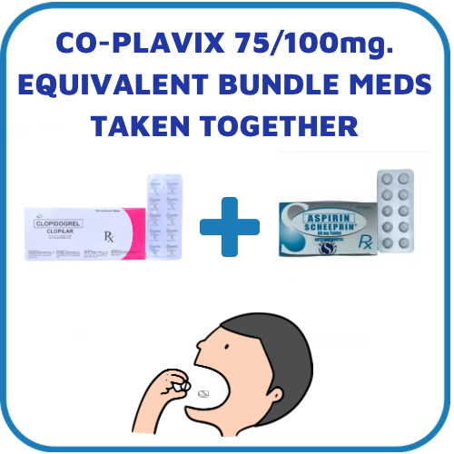 CoPLAVIX Clopidogrel + Aspirin 75mg/100mg Tablet x 1
