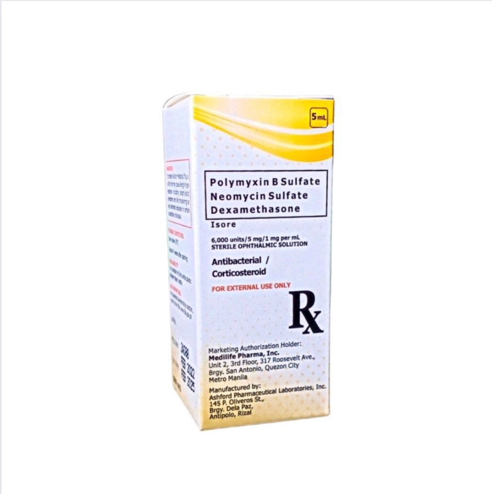 Polymyxin+Neomycin+Dexamethasone Eye Drops x 1 XalMeds