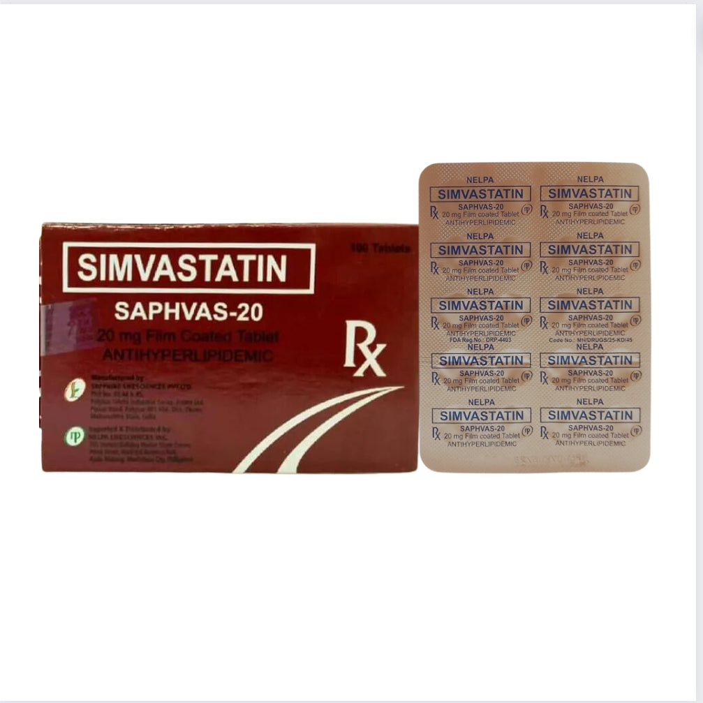 Simvastatin 20mg Tablet x 30s Monthly Maintenance Dose