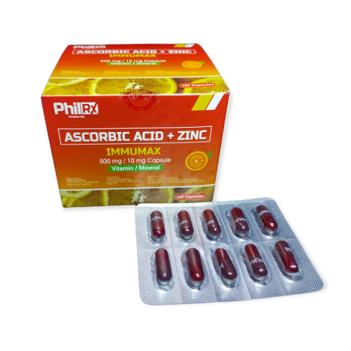 Sodium Ascorbate Vitamin C + Zinc 500mg/10mg Capsule x 30 Monthly Maintenance Dose (Immunpro Equivalent Brand)