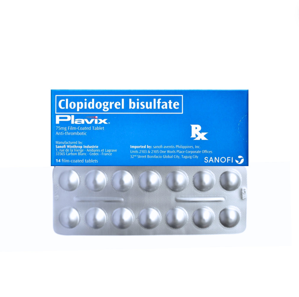 PLAVIX Clopidogrel 75mg Tablet x 1 – XalMeds