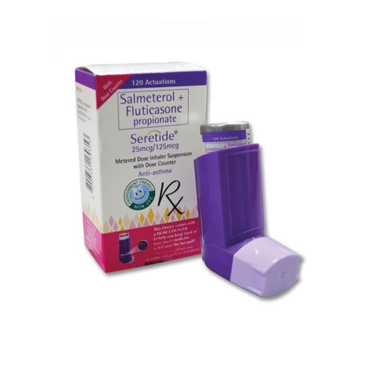 SERETIDE Salmeterol + Fluticasone 25 mcg/250 mcg  x 120 doses Metered Dose Inhaler