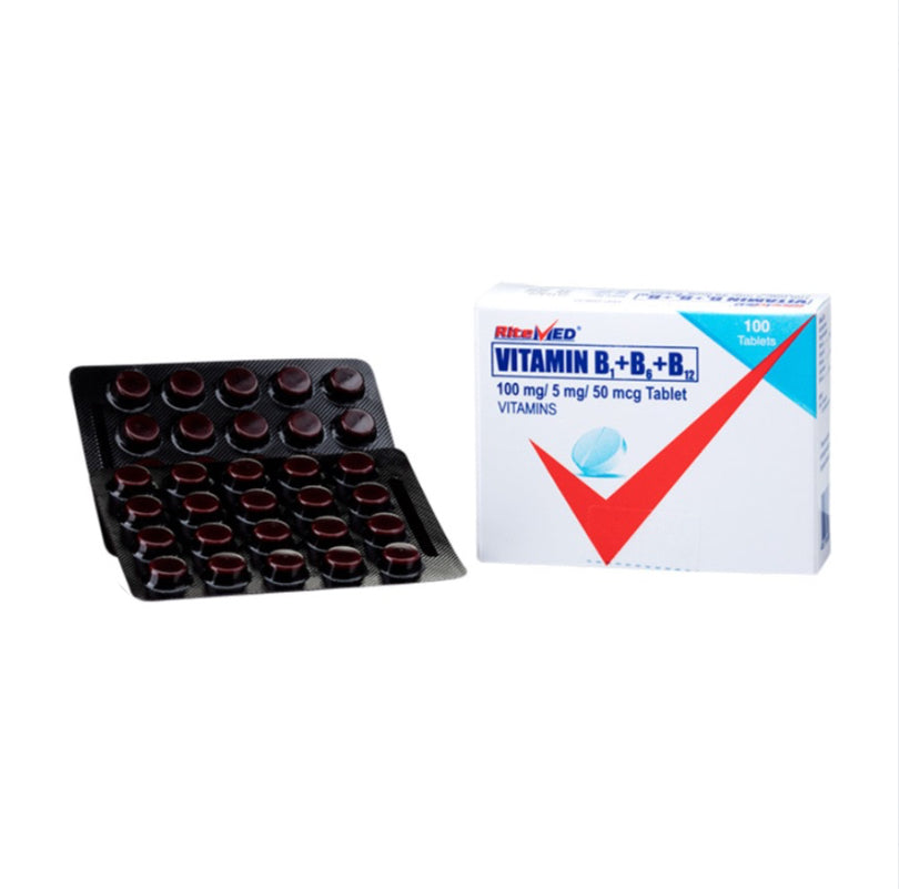Ritemed Vitamin B Complex (B1+B6+B12) 100mg/5mg/50mcg Tablet – XalMeds