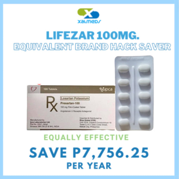 Lifezar (Losartan) 100mg Tablet x 1