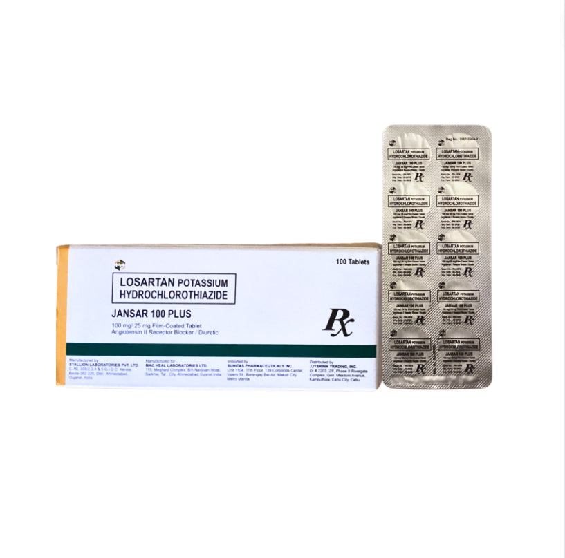 Losartan+Hydrochlorothiazide 100mg/25mg Tablet x 1