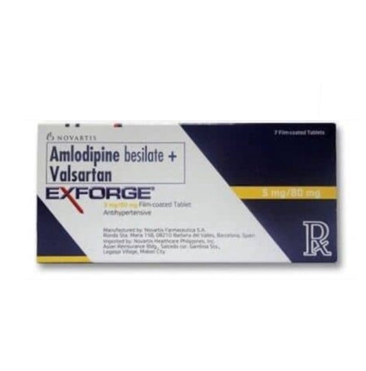 Exforge (Amlodipine + Valsartan) 5mg./80mg. Tablet x 1