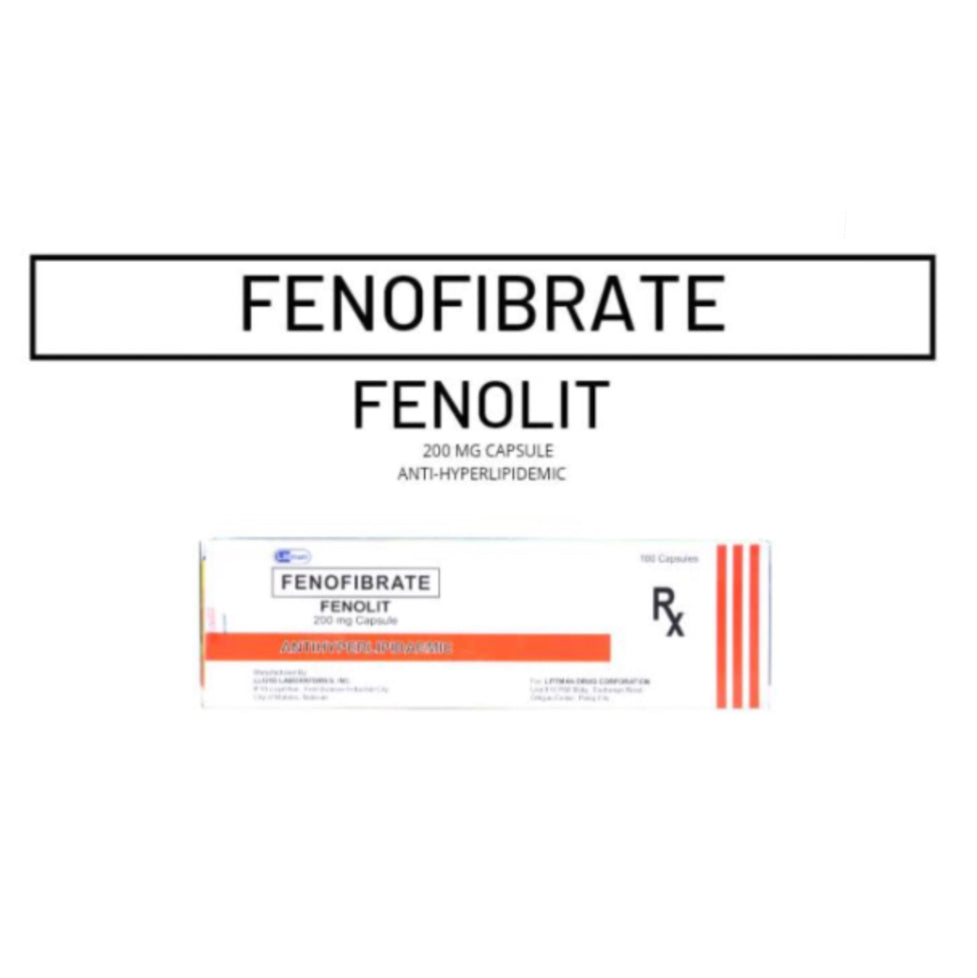 FENOLIT ( Fenofibrate )  200mg Capsule x 1