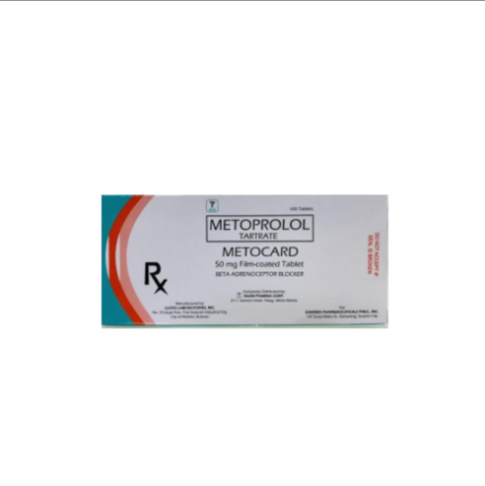 Metoprolol 50mg Tablet x 30 Monthly Maintenance Dose