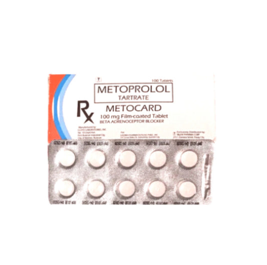 Metoprolol 100mg Tablet x 30 Monthly Maintenance Dose