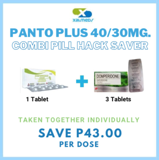 PANTO PLUS Pantoprazole+Domperidone 40mg/30mg Tablet x 1