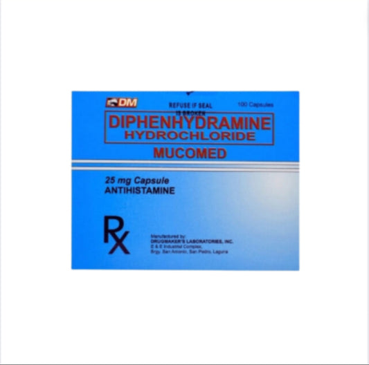 BENDARYL  Diphenhydramine 25mg Capsule x 1