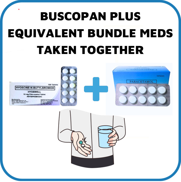 BUSCOPAN PLUS Hyoscine N-Butylbromide+ Paracetamol 10mg/500mg  Tablet x 1