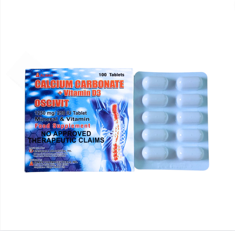 Calcium + Vitamin D3 1250mg/250IU Tablet  x 30s Monthly Maintenance Dose