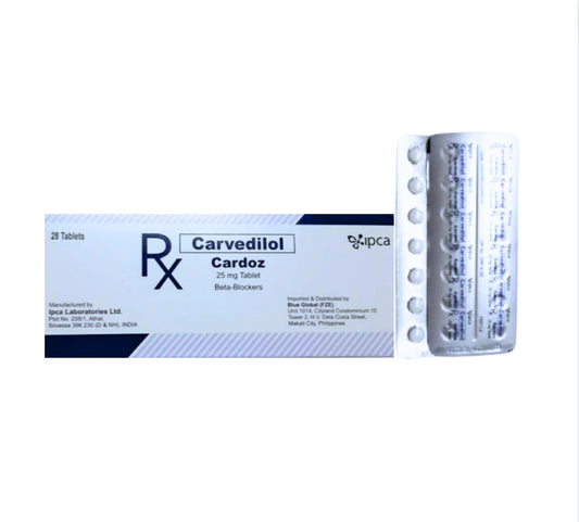 Carvedilol 25mg Tablet x 30 Monthly Maintenance Dose