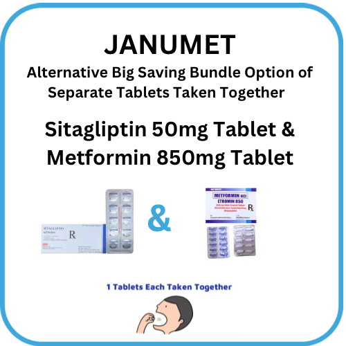 JANUMET Sitagliptin + Metformin 50mg/850mg. Tablet x 1s