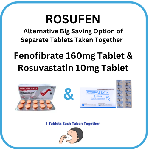 ROSUFEN  Fenofibrate + Rosuvastatin 160mg/10mg Tablet x 1