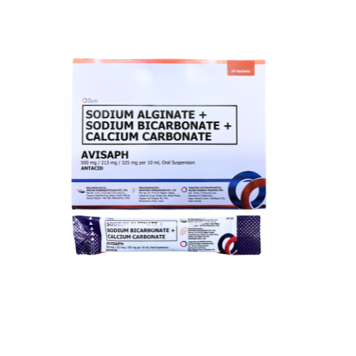 Sodium Alginate+ Calcium Carbonate+ Sodium Bicarbonate  250mg/106.5mg/187.5mg Sachet 10ml. x 1