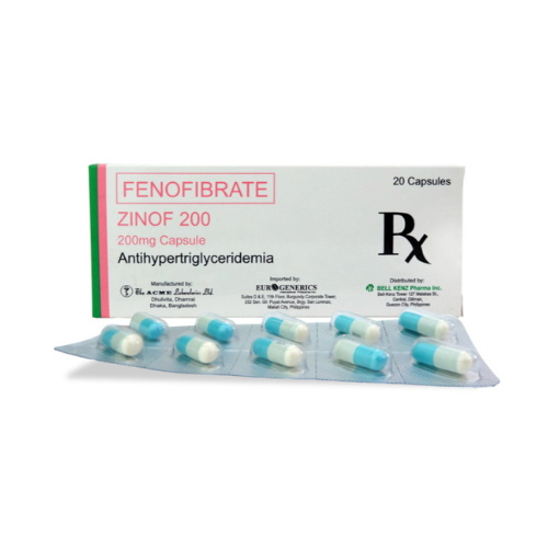 ZINOF ( Fenofibrate )  200mg Capsule x 1