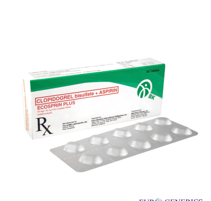 ECOSPRIN Clopidogrel + Aspirin 75mg/75mg Tablet x 1