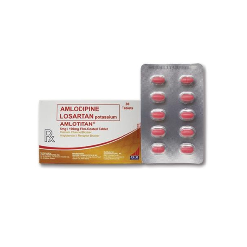 AMLOTITAN (Losartan + Amlodipine) 100mg/5mg Tablet x 1