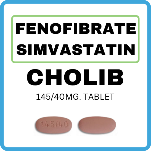CHOLIB  Fenofibrate + Simvastatin 145mg/40mg Tablet x 1