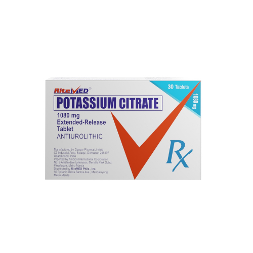 RITEMED (Potassium Citrate) 1,080mg (10Meq) Tablet x 1
