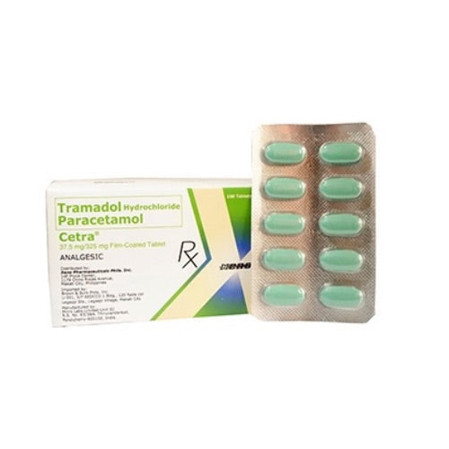 CETRA ( Paracetamol + Tramadol ) 325mg/37.5mg Tablet x 1