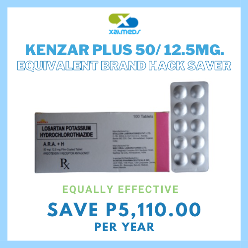 Kenzar Plus (Losartan + Hydrochlorothiazide) 50mg/12.5mg Tablet x 1